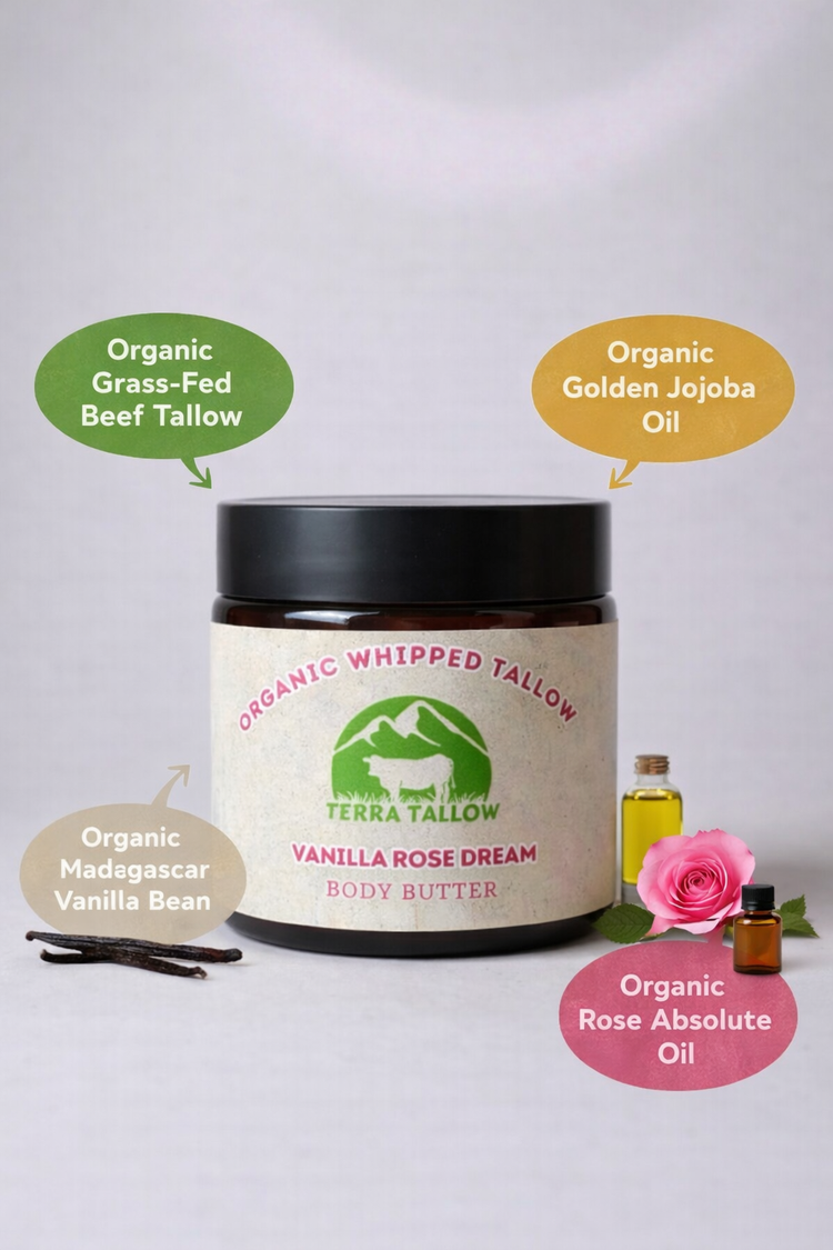 Vanilla Rose Dream Organic Whipped Tallow
