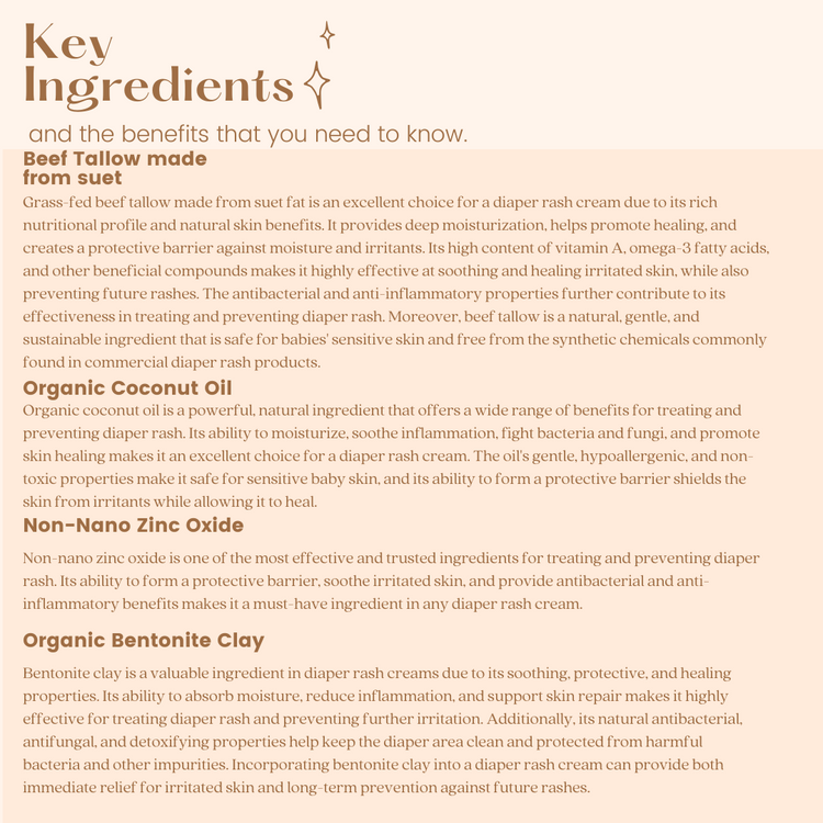 Baby Bum Shield Organic Tallow Diaper Rash Cream