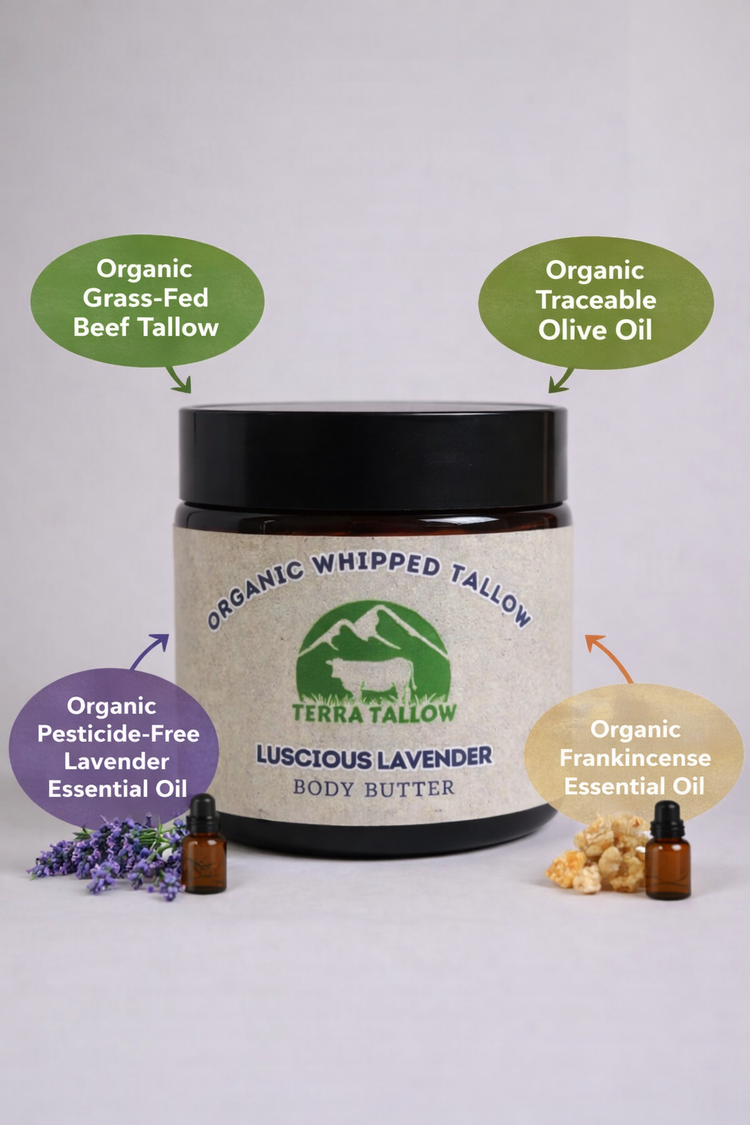 Luscious Lavender Organic Whipped Tallow Body Butter